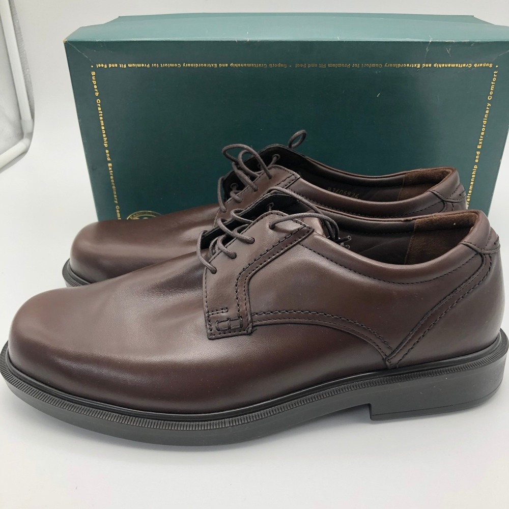 NIB SAS Ambassador Brown Leather Oxford Dress Shoes Mens 12 W Wide Made in USA